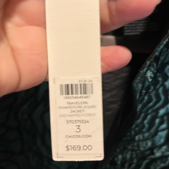 12. NWT WOMENS CHICO’S TRAVELERS 3/XL DETAIL JACKET - Picture 6 of 8